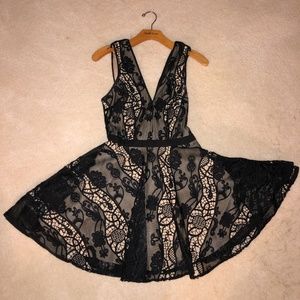 EUC Bebe Fit and Flare Illusion Mini Dress 4